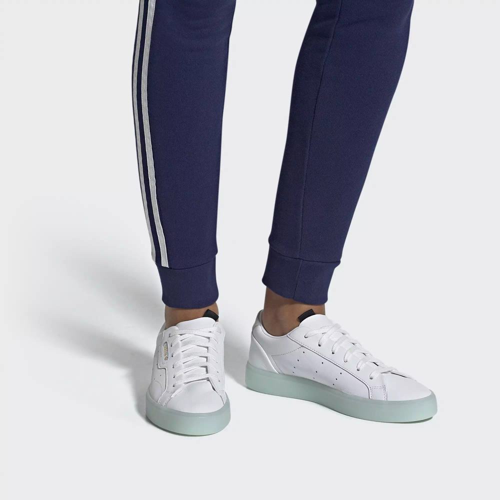 Adidas Sleek Tenis Blancos Para Mujer (MX-14802)